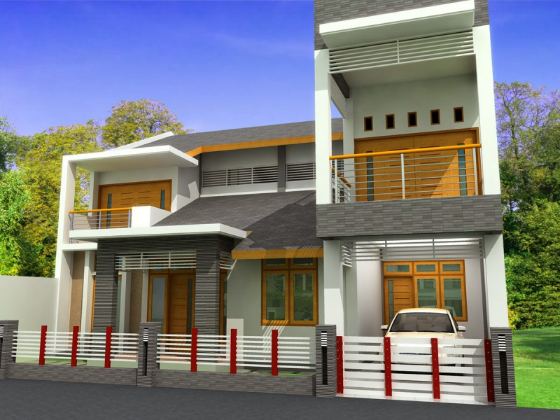Rumah Minimalis Dengan Desain Seperti Tiga Rumah Berjajar