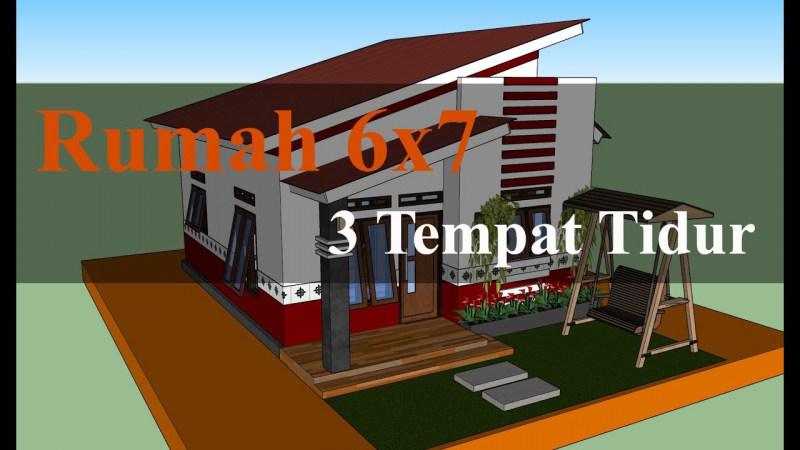 Contoh Gambar Desain Rumah Minimalis Ukuran 6x7