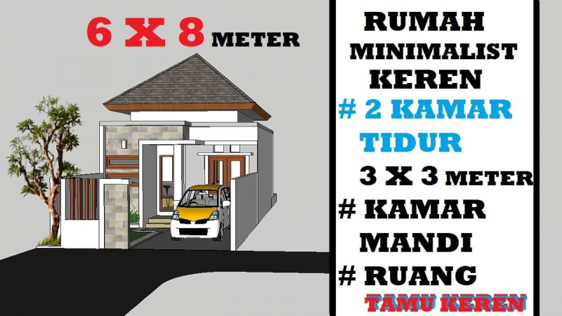 Desain Rumah Minimalis Ukuran 6x7 Modern