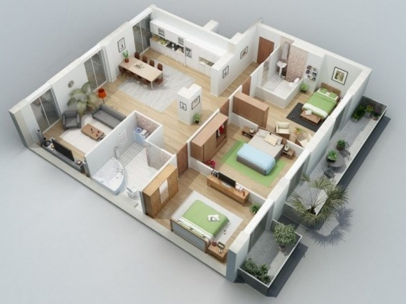 Desain Rumah 3 Kamar Bertingkat