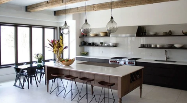 Tambahkan material mentah untuk dekorasi dapur anda