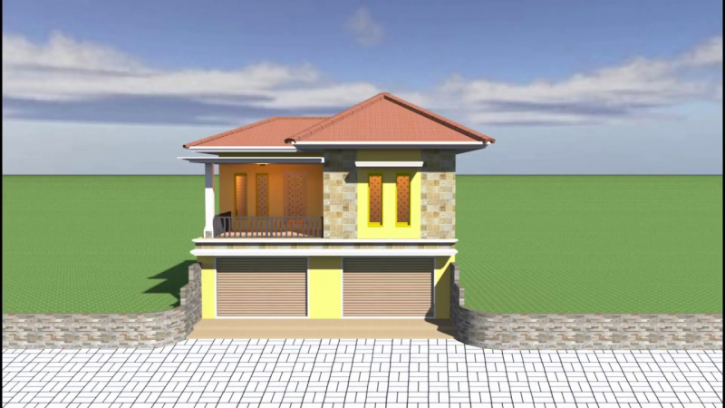 Contoh Gambar Desain Rumah Plus Toko Minimalis