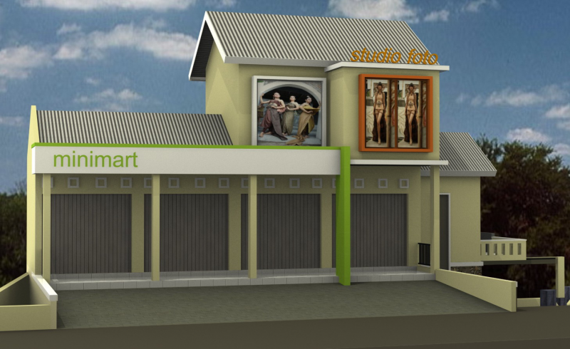 Desain Rumah Plus Toko Minimalis Contoh