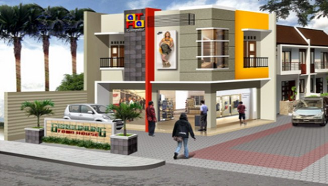 Desain Rumah Plus Toko Modern