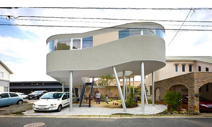 Desain Rumah Batu yang Memiliki Kolong Tingga