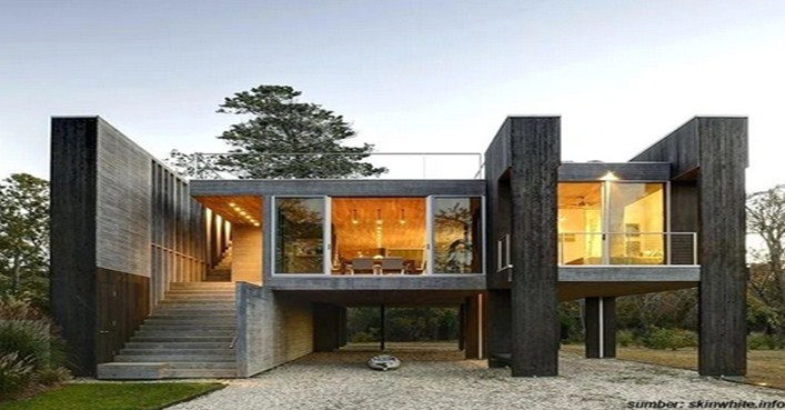 Desain Rumah Panggung Yang Memiliki Beranda Modern