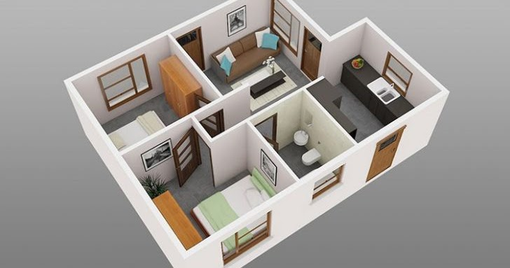 Ide Desain Rumah Petak 1 Kamar Tidur