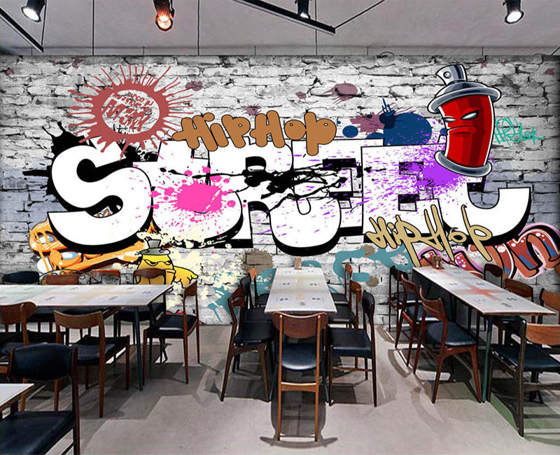 Desain mural dinding cafe