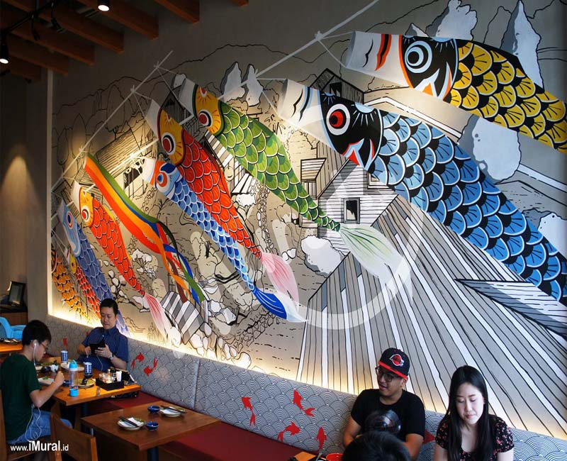 Desain tembok cafe keren