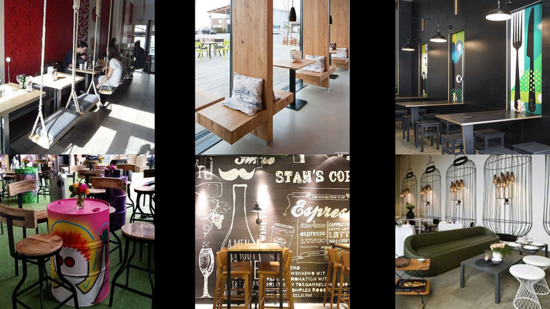 Desain tembok cafe sederhana