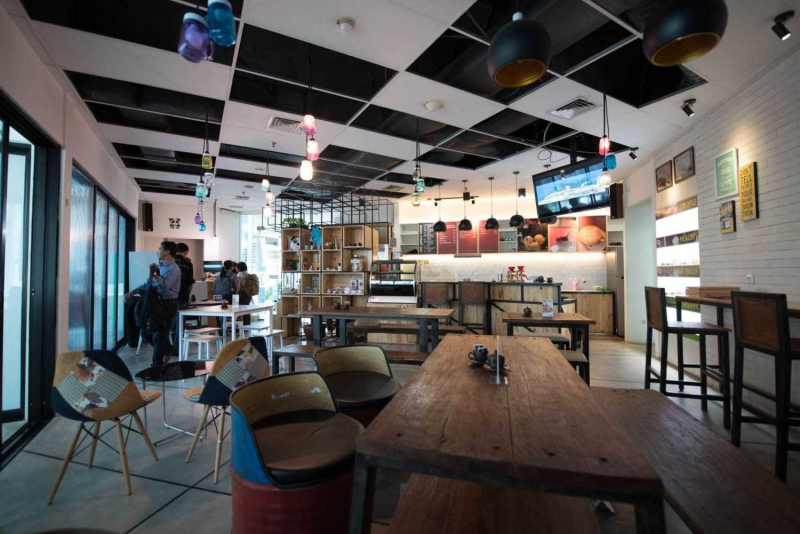 Gambar dinding cafe hitam putih