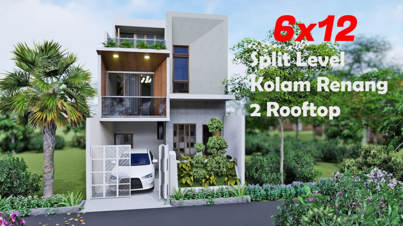 Desain Rumah Sederhana 6x12 Gambar