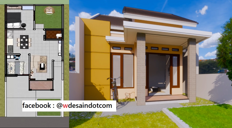 Desain Rumah Sederhana 6x12 Renovasi