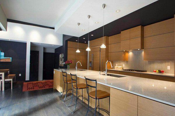 Gabungan tempat makan dan dapur yang simpel