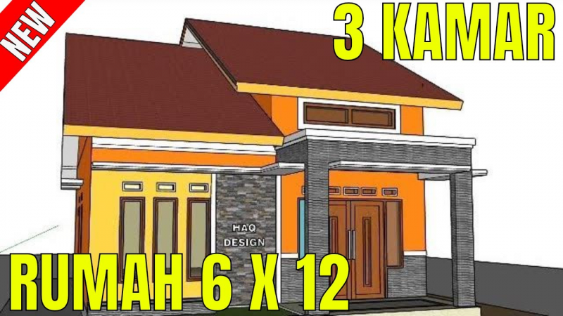 Desain Rumah Sederhana 3 Kamar di Kampung Modern