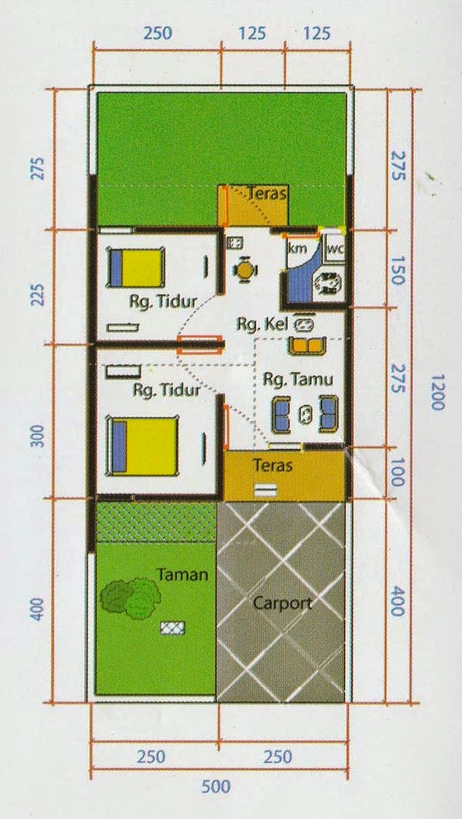 Contoh Gambar Desain Rumah Type 60