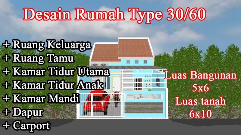 Contoh Gambar Desain Rumah Type 30