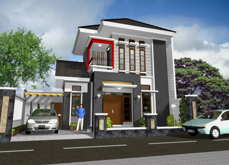 Desain Rumah Ukuran 5x12 1 Lantai Foto