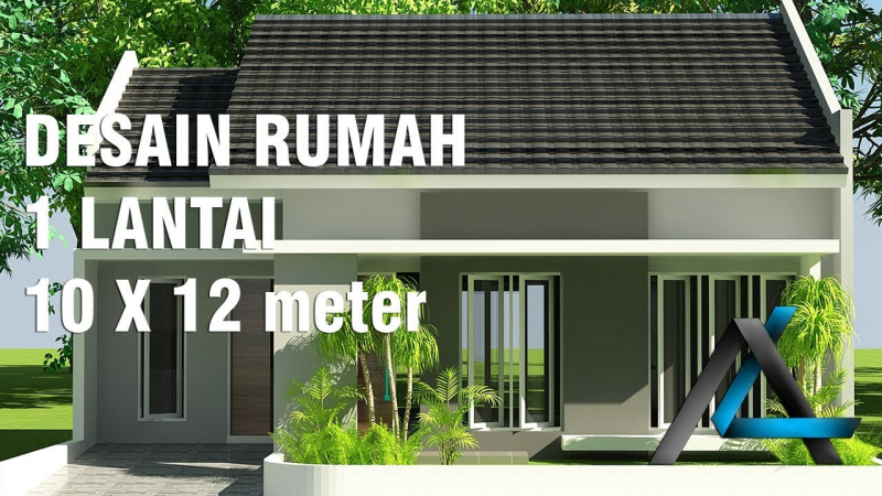 Desain Rumah Ukuran 10x12 1 Lantai Minimalis Modern