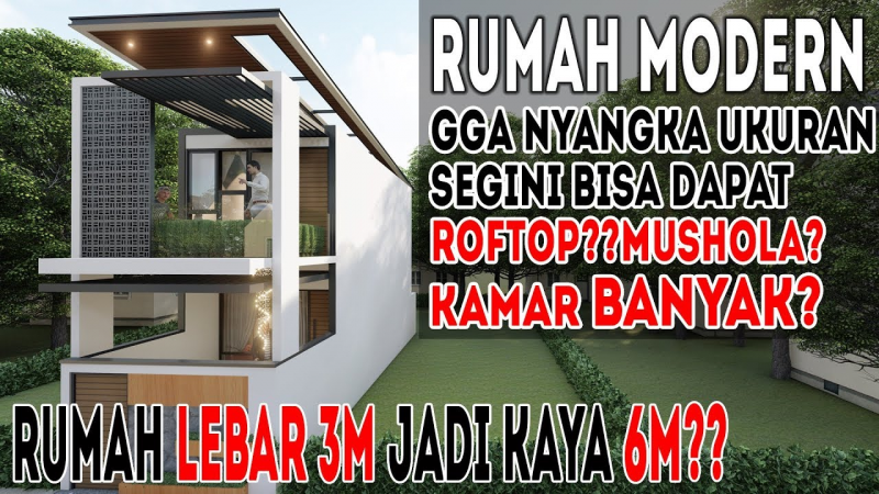 Sketsa Desain Rumah Ukuran 3x6