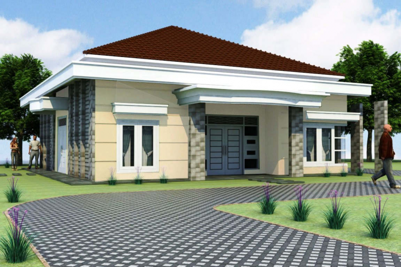 Desain Rumah Ukuran 5x12 1 Lantai Modern