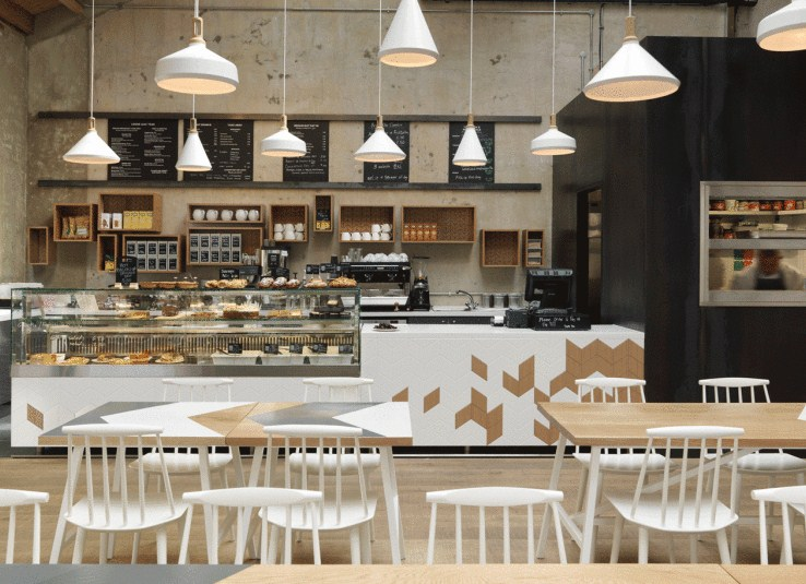 Desain interior cafe minimalis