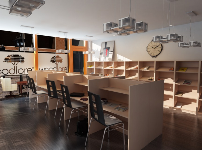 Konsep Cafe Perpustakaan Minimalis