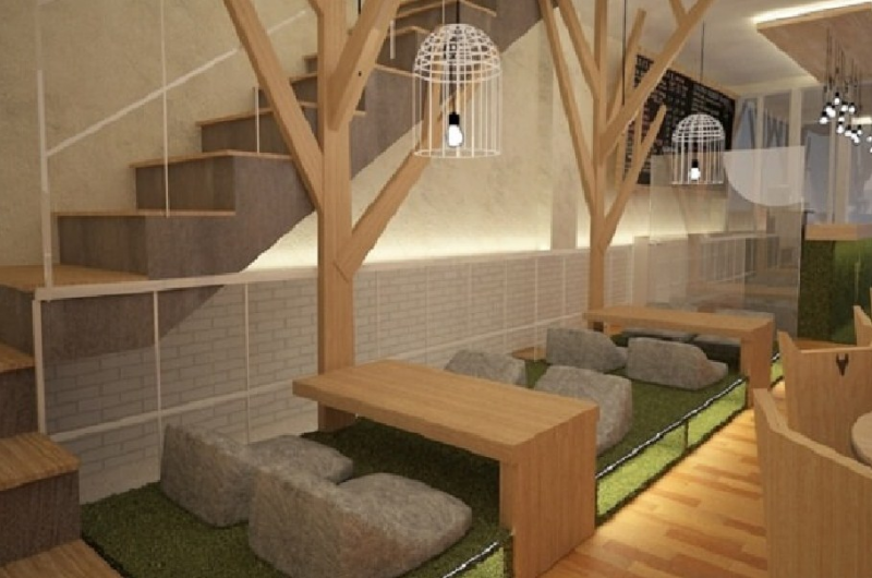 Desain Cafe Lesehan Modern