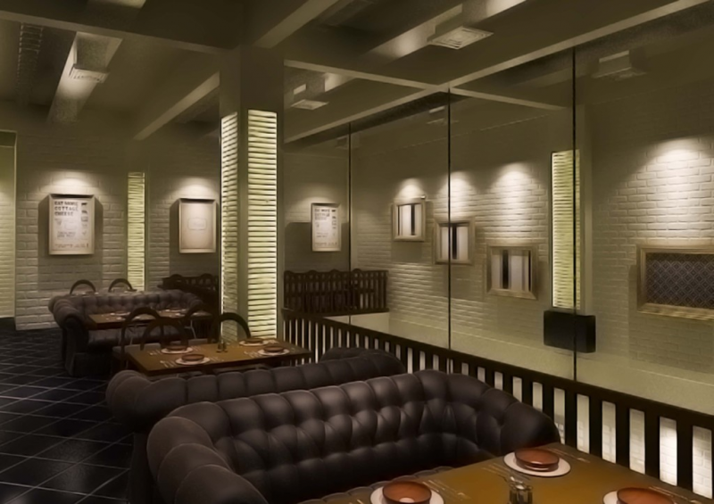 Desain cafe ruko 2 lantai