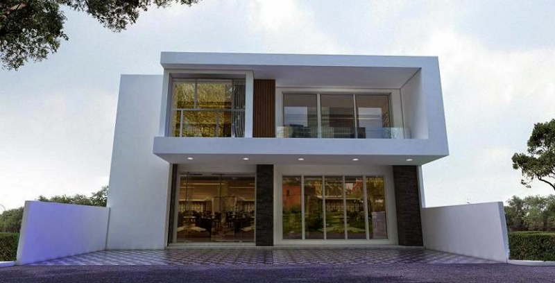 Desain cafe ruko modern