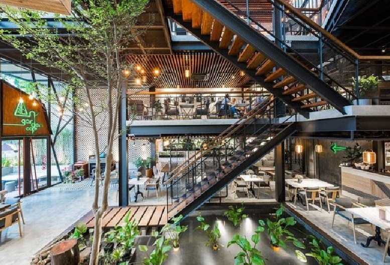 Desain Cafe Sederhana 2 Lantai