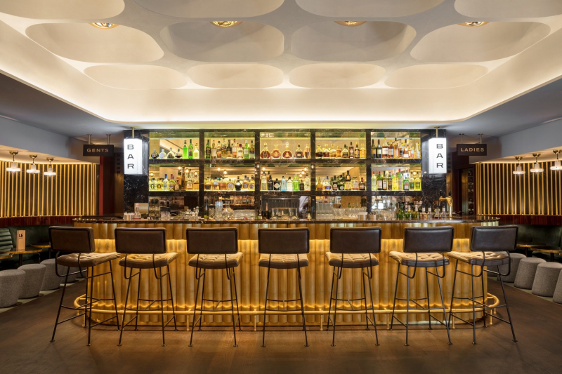 Desain meja bar cafe klasik sederhana