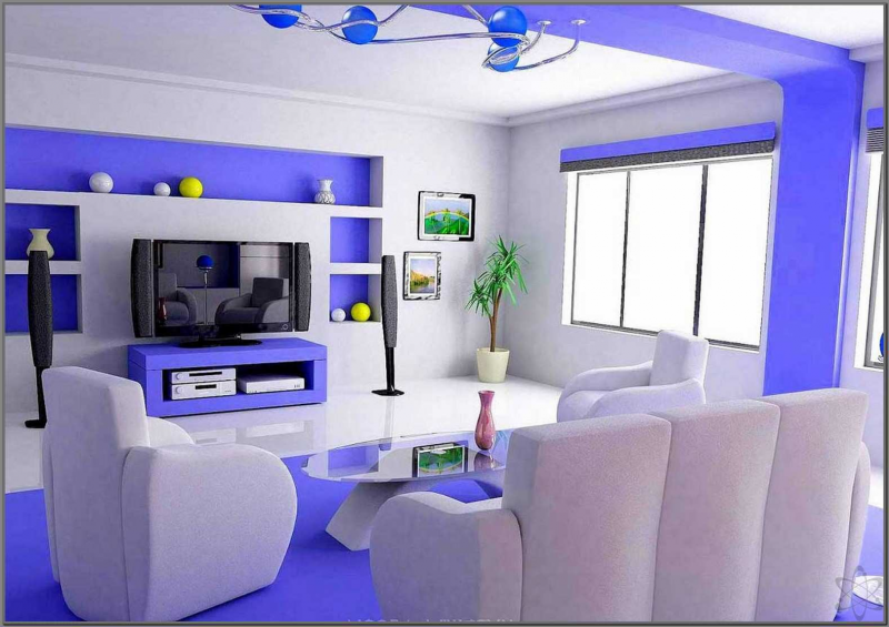 Warna Cat Ruang Tamu Warna ice blue