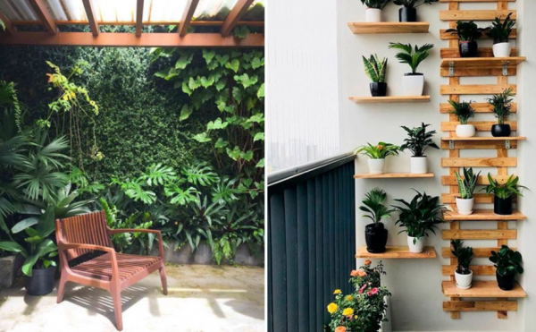 Taman Vertikal di Dinding