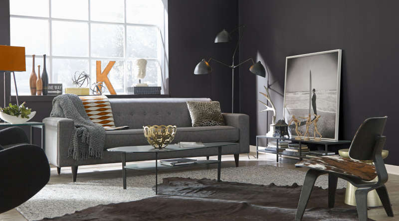 Warna cat ruang tamu abu-abu yang bagus