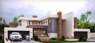 30 Contoh Desain Rumah Mewah 1 Lantai 4 Kamar Tidur