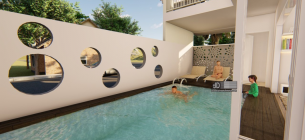 30 Desain Rumah Minimalis 2 Lantai dengan Kolam Renang