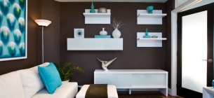 30 Ide Dekorasi Rak Dinding Minimalis Ruang Tamu