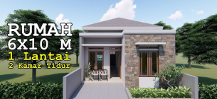 30 Konsep Desain Rumah 6x12 Meter Beserta Denahnya